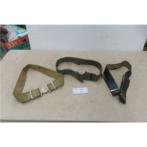 Three Military Belts