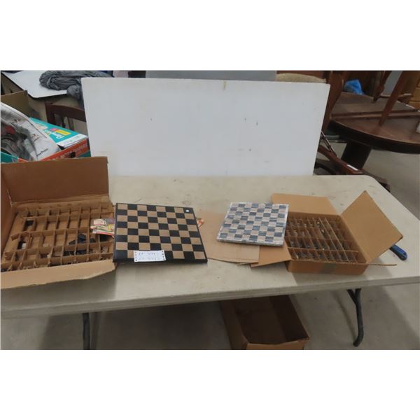 2 x Heavy Checker/Chess Games