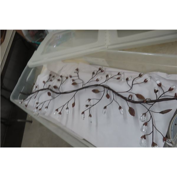 Wall Art - 2 Wrought Iron with Prisms + Underbed Bin + New 60" x 48" Blind