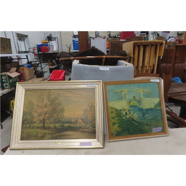 2 Framed Prints 23" x 30"