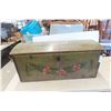 Image 1 : Immigrant Trunk, Hand Painted, 17" x 33" x 17"