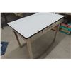 Image 2 : Country Enamel Top Table with Drawer, 30" x 41" x 25"