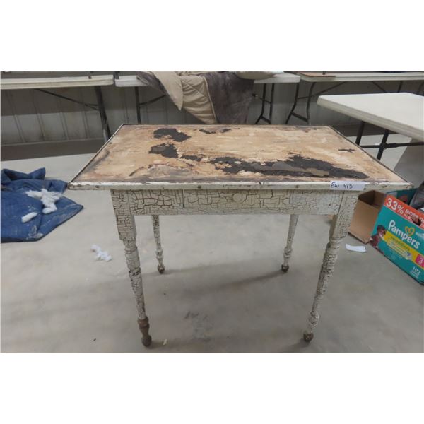 Country Wooden Table, 29" x 24" x 35"