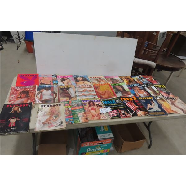 Collection of 27 1970s–1980s Magazines Including Playboy, Penthouse, and Others