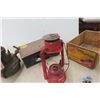 Image 4 : Lockbox with Key, Oil Can Lantern and Auto Parts