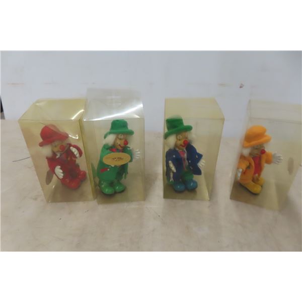 Set of 4 Napa Creations Clown Figures Approximately 6 1/2" Tall