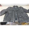 Image 11 : Black Leather Riding Jacket, Size XXL, Zipper Pulls Missing