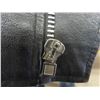 Image 12 : Black Leather Riding Jacket, Size XXL, Zipper Pulls Missing