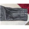 Image 4 : Black Leather Riding Jacket, Size XXL, Zipper Pulls Missing