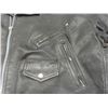 Image 7 : Black Leather Riding Jacket, Size XXL, Zipper Pulls Missing