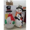 Image 1 : Two 31" Tall Snowman Blow Molds