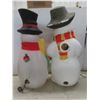 Image 2 : Two 31" Tall Snowman Blow Molds