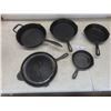 Image 1 : Five Cast Iron Frying Pans