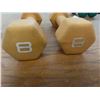 Image 3 : Set of Four Dumbbells: Two at 8 Pounds and Two at 3 Pounds