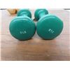 Image 6 : Set of Four Dumbbells: Two at 8 Pounds and Two at 3 Pounds