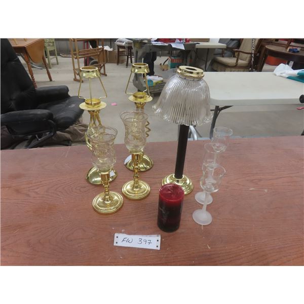 Assortment of Decorative Candle Holders