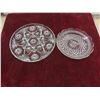 Image 12 : Crystal/Cut Glass, 2 China Platters and a Candy Bowl (One Crystal Piece Has a Chip - Pictured)