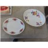 Image 3 : Crystal/Cut Glass, 2 China Platters and a Candy Bowl (One Crystal Piece Has a Chip - Pictured)