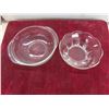 Image 9 : Crystal/Cut Glass, 2 China Platters and a Candy Bowl (One Crystal Piece Has a Chip - Pictured)