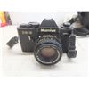 Image 2 : Mamiya Camera with Flash, Camera Bag, and 2 Tripods