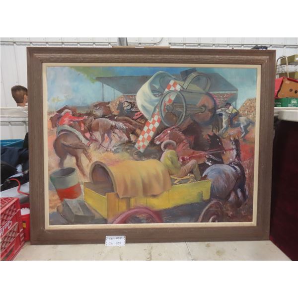 Framed Oil Painting, 42  x 52 