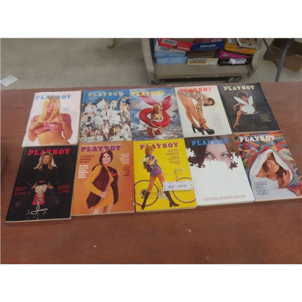 10 Playboy Magazines from 1971–1972