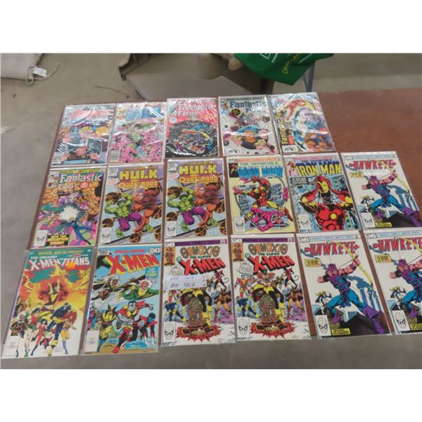 17 Marvel Comics Including X-Men, Fantastic Four, The Avengers, Incredible Hulk, Iron Man, and More