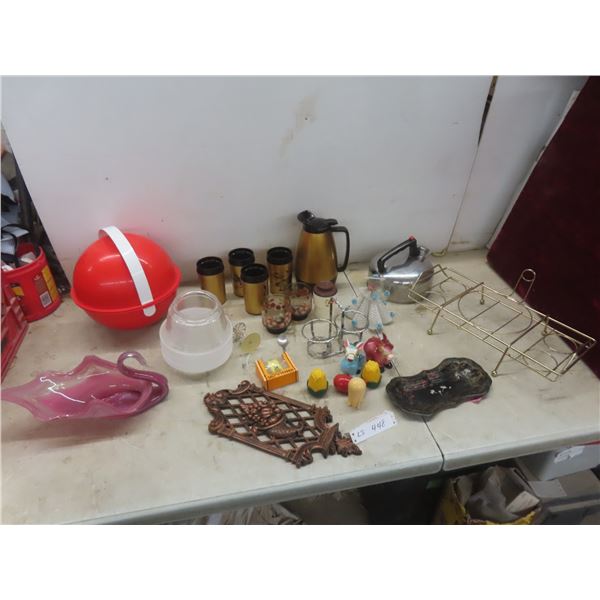 Salt/Pepper Shakers, 1840's Pen Holder, Kettle Craft Donkey Shaker + More