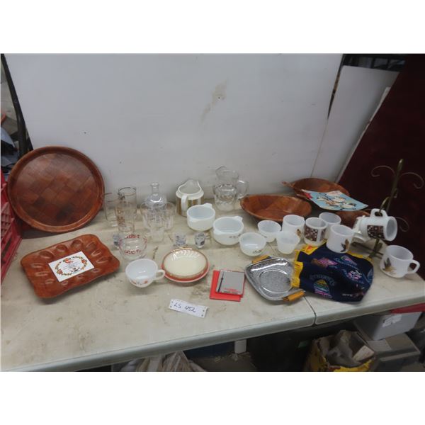 Glassware, Kitchenware, Salad Bowls, Coffee Mug Tree, and More