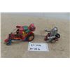 Image 1 : 2 Wind Up Tricycles :  Robot Made in China, Monkey Made in Japan