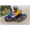 Image 2 : Wind Up Tin Motorcycle with Side Cart and Box 