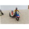 Image 3 : Wind Up Tin Motorcycle with Side Cart and Box 