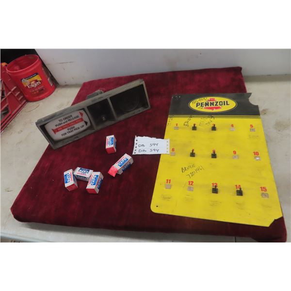Pennzoil Key Rack, A&W Drive In Order Speakers, 5 Packages of