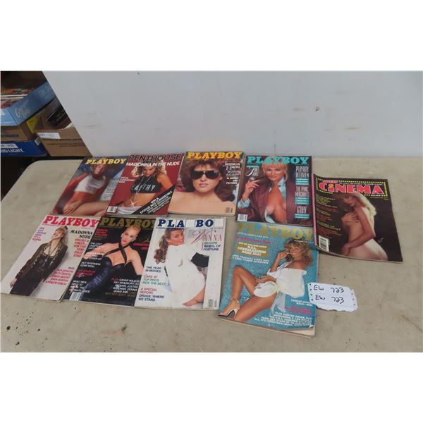 (9) Playboy/Penthouse Magazines 1970s/80s: Madonna, Farah 