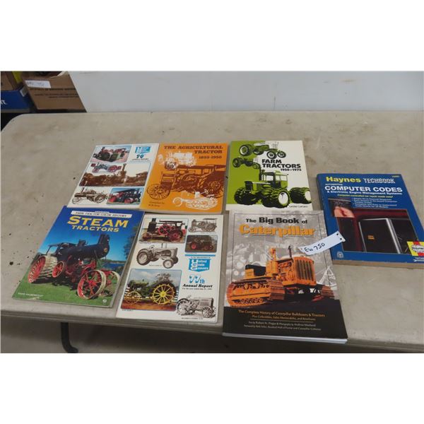 7 Books: Steam Tractors, Farm Tractors, Book of Caterpillar & 