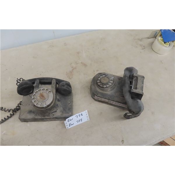 2 Rotary Phones, Needs a Cleaning But Decent. 