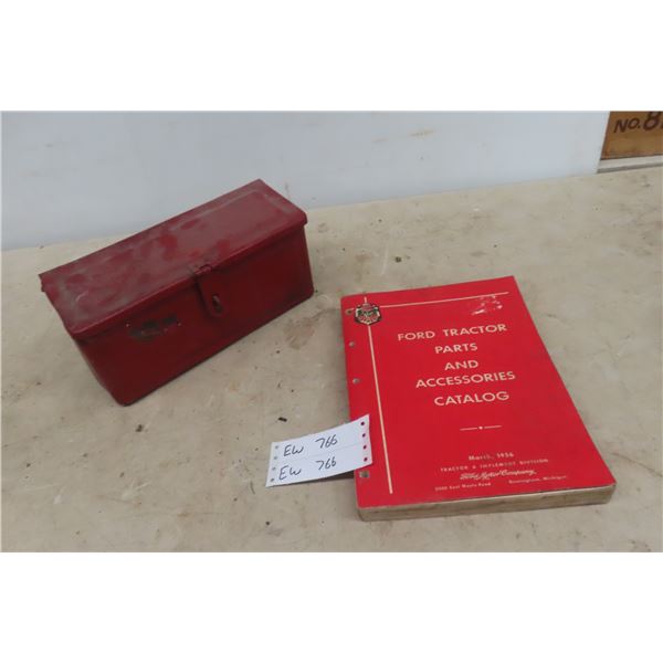 Fordson Metal Tool Box , Ford Tractor Parts Book 