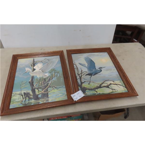 2 Paint by Number Pictures 19'' x 23''