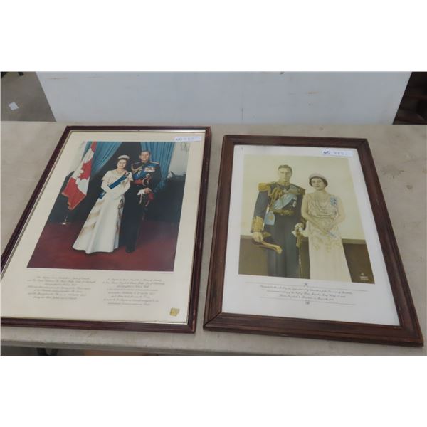 2 Framed Royalty Pictures (1) 1939, (1) 1977, 24'' x 17 1/2'' 