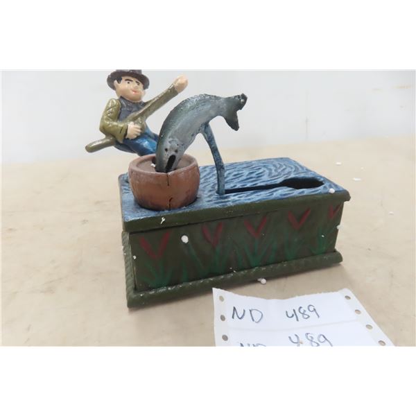 Cabelas Cast Iron Savings Bank with Box 