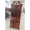 Image 1 : Secretary Desk with Top Book Case & Cherry Finish 