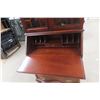 Image 8 : Secretary Desk with Top Book Case & Cherry Finish 