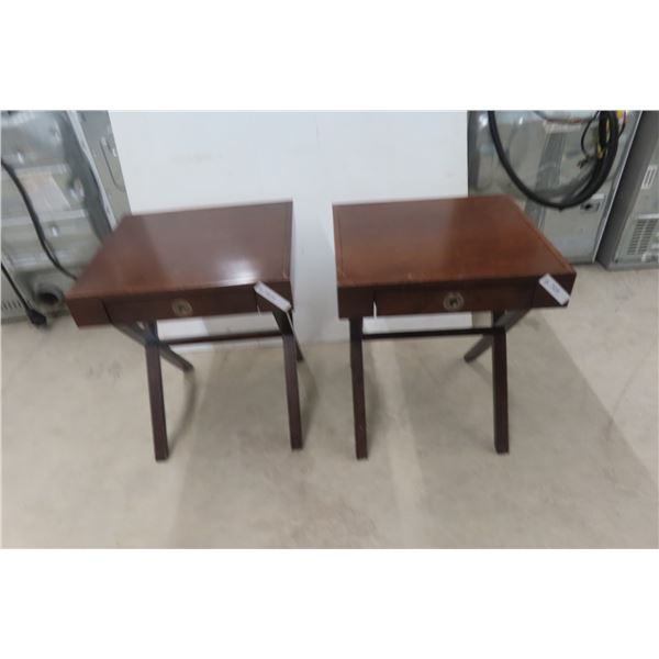 2 End Tables with Drawer 24'' x 20'' x 18'' 