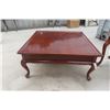 Image 2 : Coffee Table 16 1/2'' x 36'' x 36'' , End Table 21'' H x 24'' Diameter 