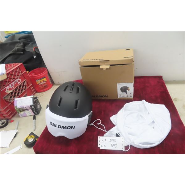 New Salomen Ski Helmet with Pioneer LT Visor Size Medium 