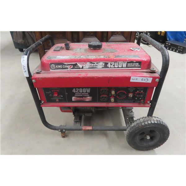 King 4200 Watt Generator - Has Compression 