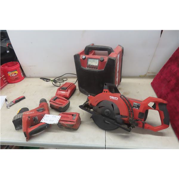 Hilti Cordless Tools: Circular Saw, Hammer Drill, Radio, 2