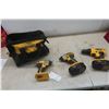 Image 1 : 3 Dewalt 18V Cordless Tools: 1/2'' Drill, (2) 1/4'' Impacts , 2 