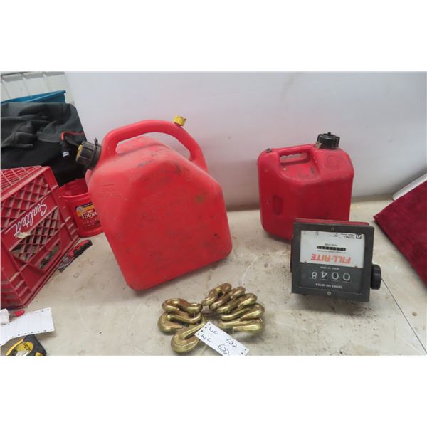 Fillrite Fuel Meter, 8 Hooks for Chains, 2 Gas Cans