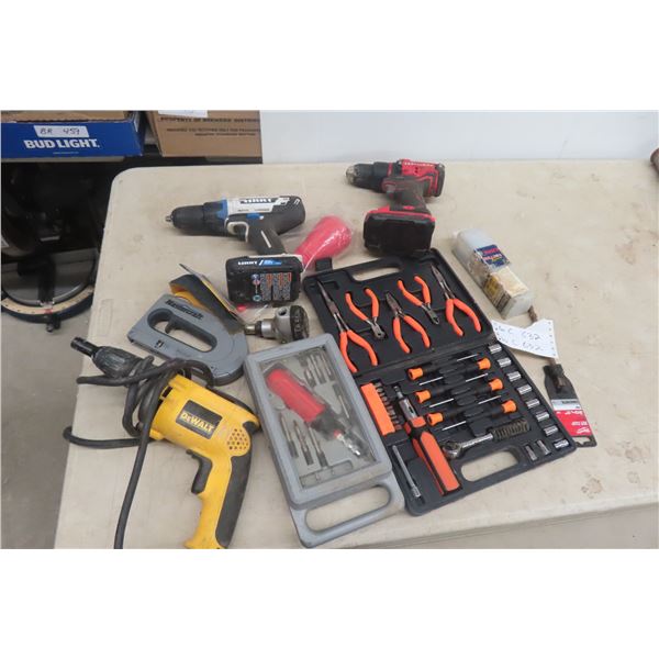 2 Cordless Drills, Dewalt Power Drill, Hand Tools, Hydraulic 